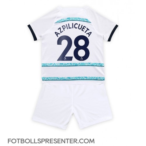Chelsea Cesar Azpilicueta #28 Bortatröja Barn 2022-23 Kortärmad (+ korta byxor)